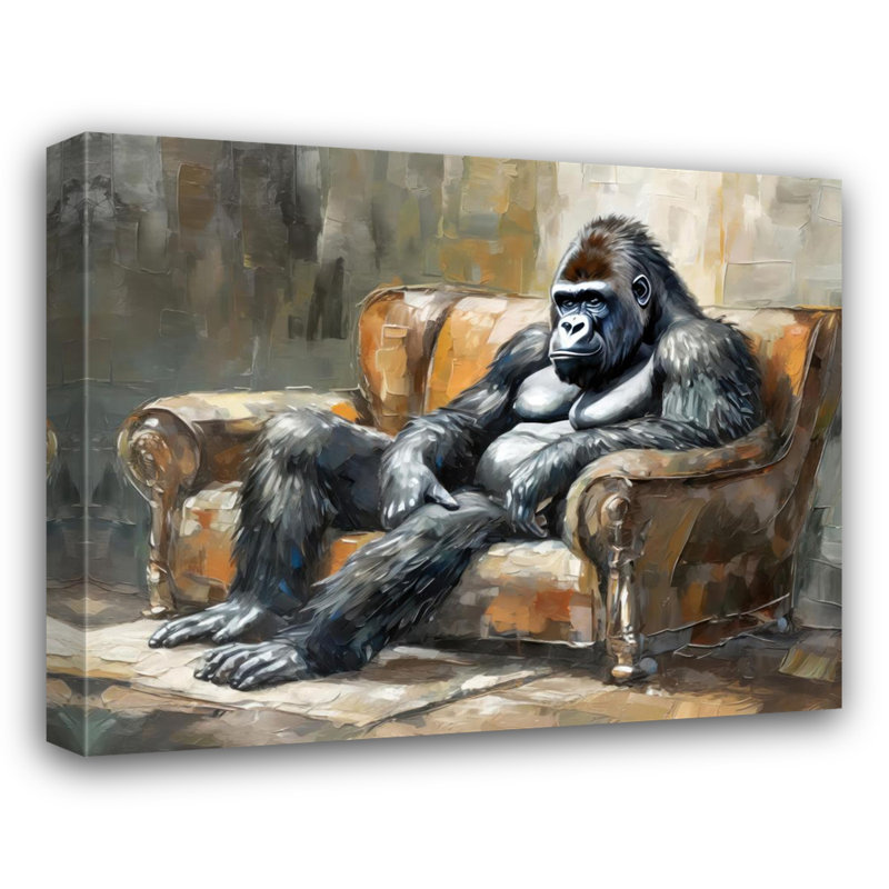 «Gorilla Couch» sur toile, H 15 po x l 18 po