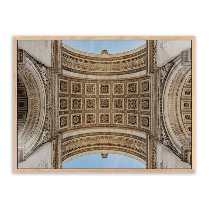 Arc De Triumphe Print, 48" H x 72" W x 2" D, Light Brown