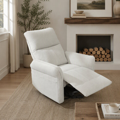 Fauteuil inclinable à bascule pivotant à 360 ° avec anneau de traction, fauteuil coulissant pour chambre de bébé et salon, siège moderne et confortable