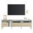 Versatile Media Console Table with Multiple Shelves and Drawers for Living Room