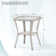 Outdoor Square Wicker Rattan Side Table With Built-In Glass
