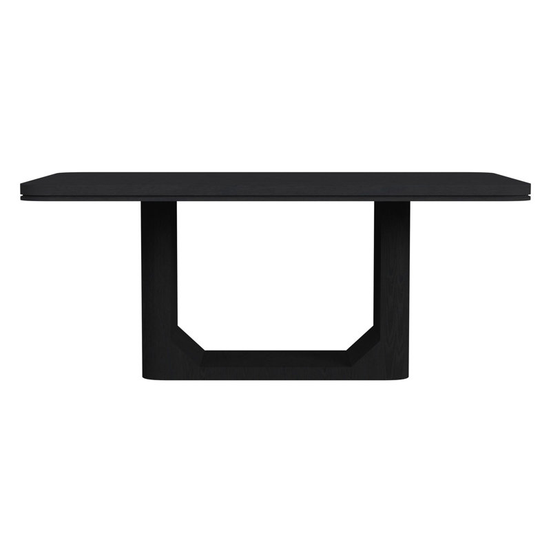Girton 72" Rectangular Dining Table In Black, Black