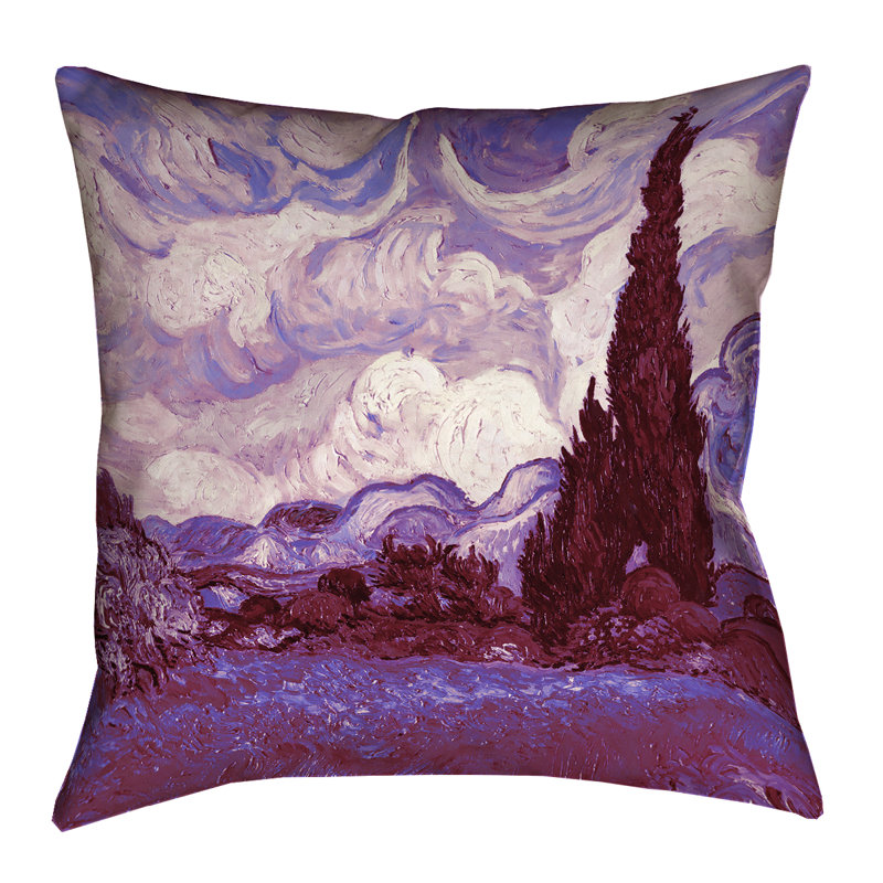 Vincent Van Gogh Floral Throw Pillow, 40" H x 40" W