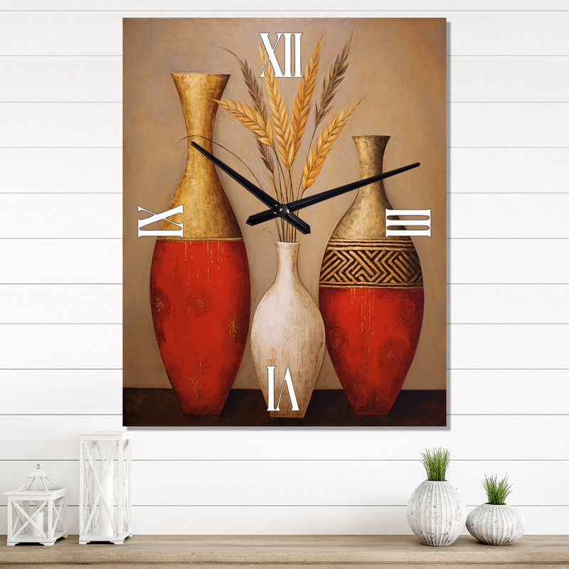 Dorrel - Boho Pottery Wall Clock Oversized, Large