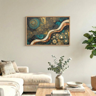 Ensemble de 1 tableau sur toile à motif abstrait