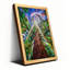 Art mural sur toile en bois naturel pour salon, chambre à coucher, bureau ou vestibule - décoration murale décorative avec arbre cosmique-129031884-129031881