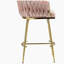 Chaise de bar 26 pouces, ensemble pour 2 personnes, chaise de bar pour îlot de cuisine, avec dossier ondulé, base chromée et repose-pieds