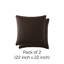 Ensemble de 2 taies décoratives matelassées à motif carré en microfibre à bords carrés passepoilés Southano Fine Vilens, ensemble de 2, 22 po x 22 po, brun-399142846-399142845