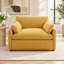 Fauteuil surdimensionné en chenille de 50 po de large Orelvessique avec assise profonde, coussins amovibles et 2 coussins-1407735956
