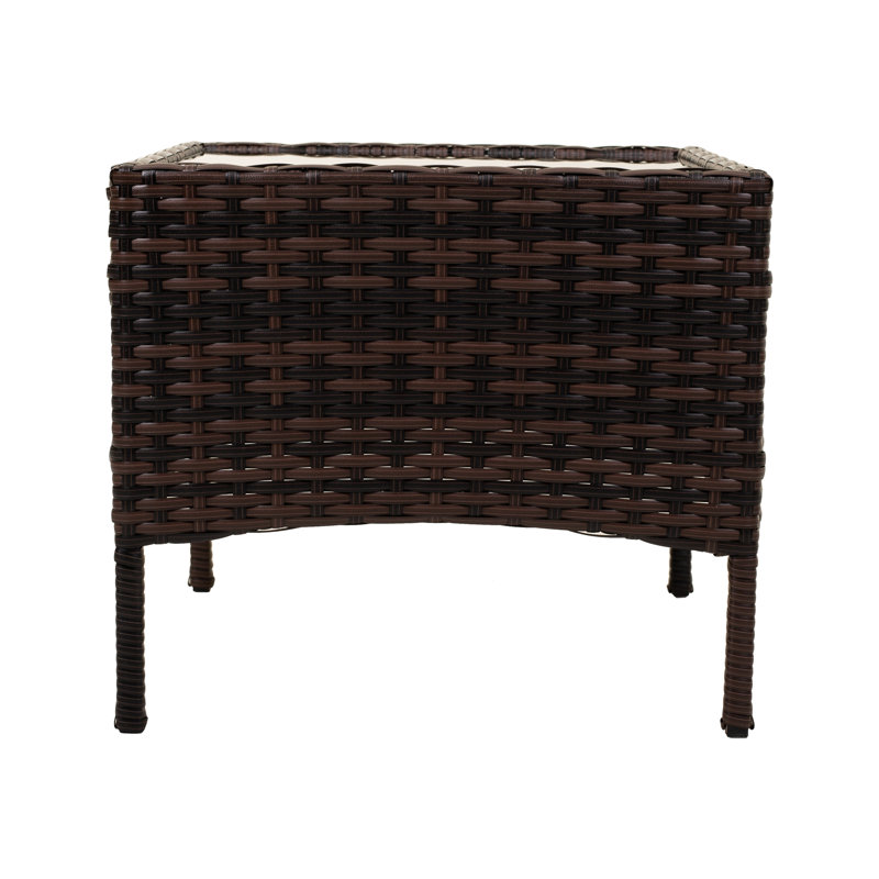 Clerveau Metal 2 - Person Seating Group with Cushions, Black, Brown