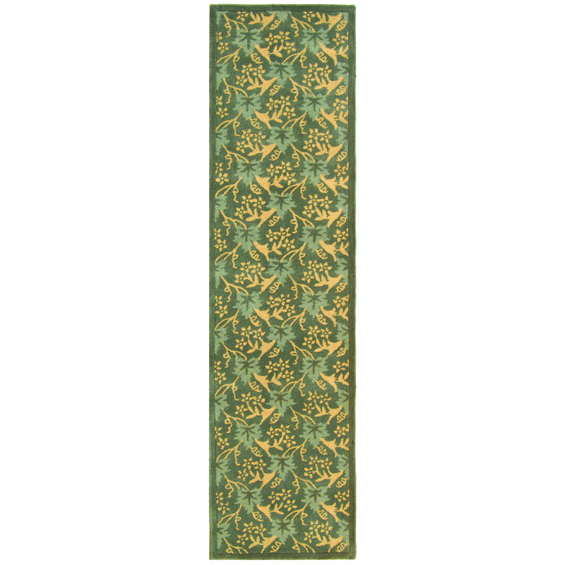 Berkeley Berkley Wool Pile Floral Rug, Runner 2'6" x 10'