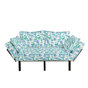 Bleu / vert / blanc succulent en polyester