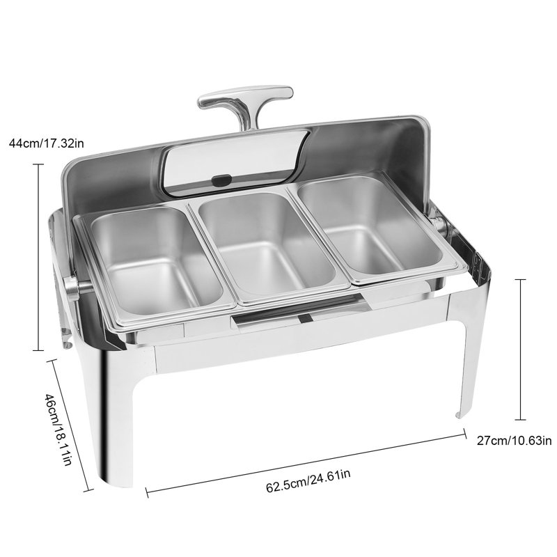 3-Tray 14.3QT Chafing Dish