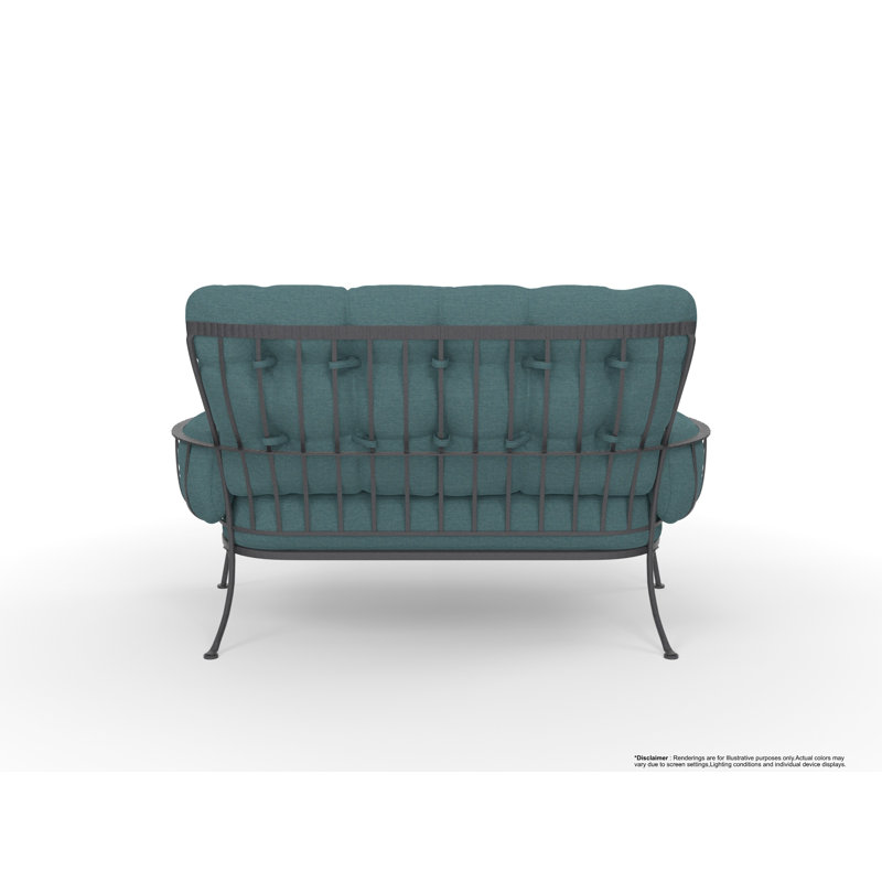 Monterra Outdoor 2 - Seat Loveseat, Graphite, Cast Lagoon