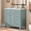 Meuble-lavabo 36 po avec comptoir en céramique et tiroirs 36 po-85210925