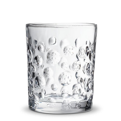 Wide Tumbler With Bubbles Glass