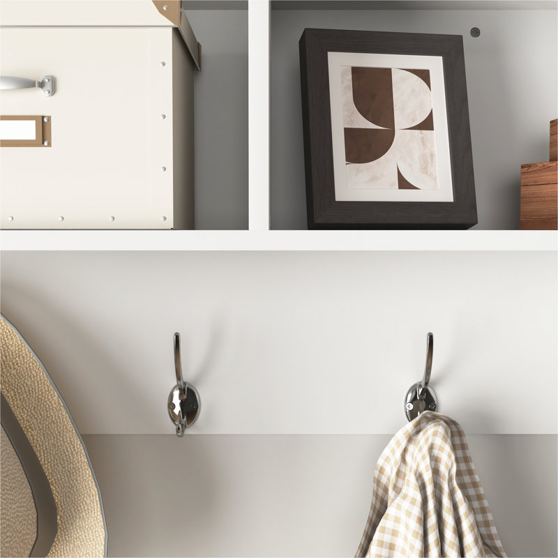 Accent Shelf with Hooks, Wall Mounted Coat with Hooks