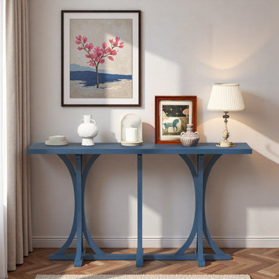 Jonesboro Console Table With Oak Veneer Top And Rubberwood Legs