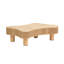 Table basse cylindrique moderne en bois de 42,52 pouces fabriquée à la main de forme irrégulière pour le salon, petite table basse avec piédestal robuste, couleur naturelle