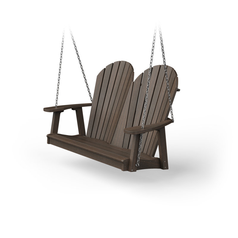 Balancelle de véranda en poly Adirondack Wisby, Imbuia