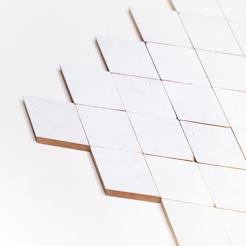 Gemma 3.75" x 2.25" Glass Mosaic Wall Tile, White