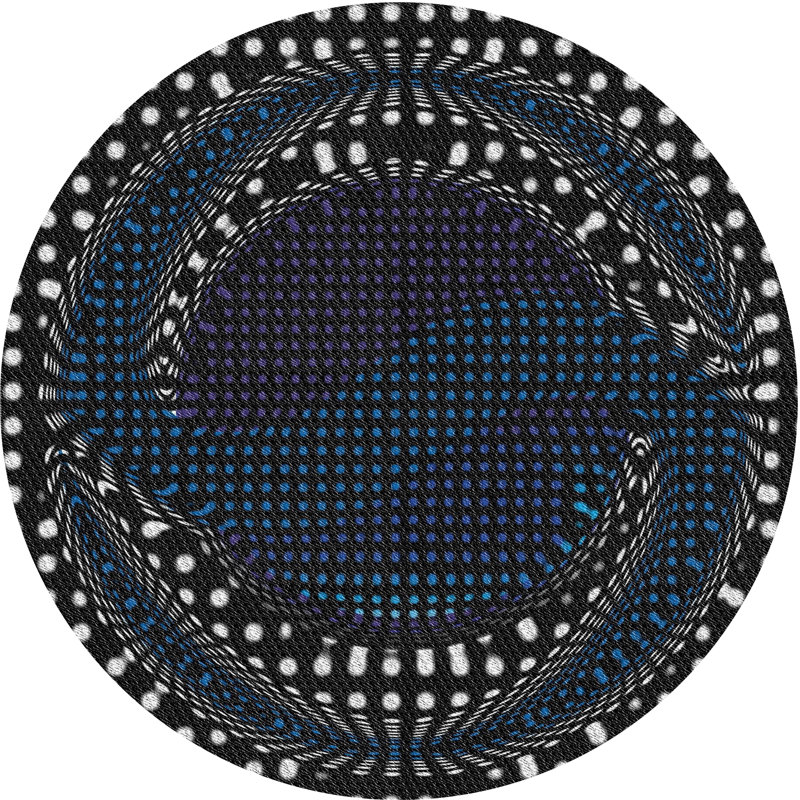 Polka Dots Indoor Rug, Round 7'