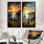 «Sunrise Kid With Best Friend Dog I», ensemble d'art mural sur toile de bord de mer tropical