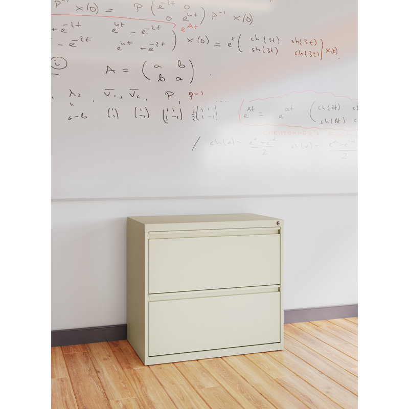 Hirsh 30'' Wide 2 -Drawer Steel File Cabinet, Putty