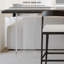 Bureau rectangulaire simple en bois massif noir-1858919690