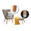 Nekoma Upholstered Accent Chair with Footstool-833743613