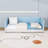 Twin Upholstered Floor Bed with Armrests-129345883