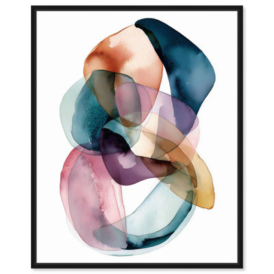 Translucent Knot II Canvas Print Abstract Wall Decor by Art Remedy, Black Frame, 20 x 24