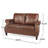 Christopher Knight Home Loveseat – Dual - Variant Design (Dark Brown Solid Wood/MDF & Light Brown Metal - Mesh - Wood - Fabric), Ideal For Elevating Living Room Elegance-718815057