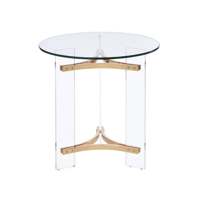 Sosi Gold Finish End Table