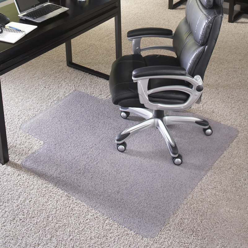 Lemanski 36" x 48" Big & Tall 400 lb. Capacity Carpet Chair Mat with Lip, 0.16" H x 36" W x 48" D