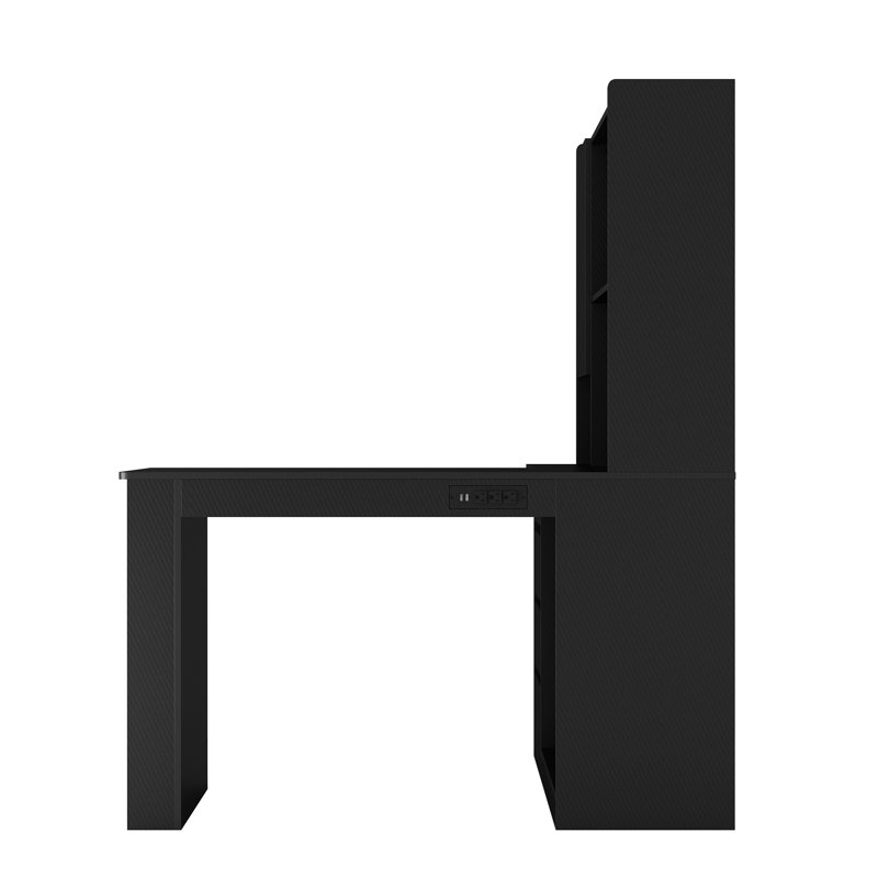 L Shaped Desk,Computer Desk With Drawers,Bookshelf,With LED Light,Modern Corner Desk,Home Office Desk,L-Shaped Study Table Writing Desk,Corner Gaming Computer Desk With Storage