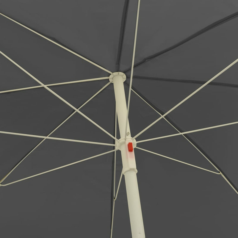 Parasol de plage Jattin, Gris foncé,  L 104,3 po x H 106,3 po