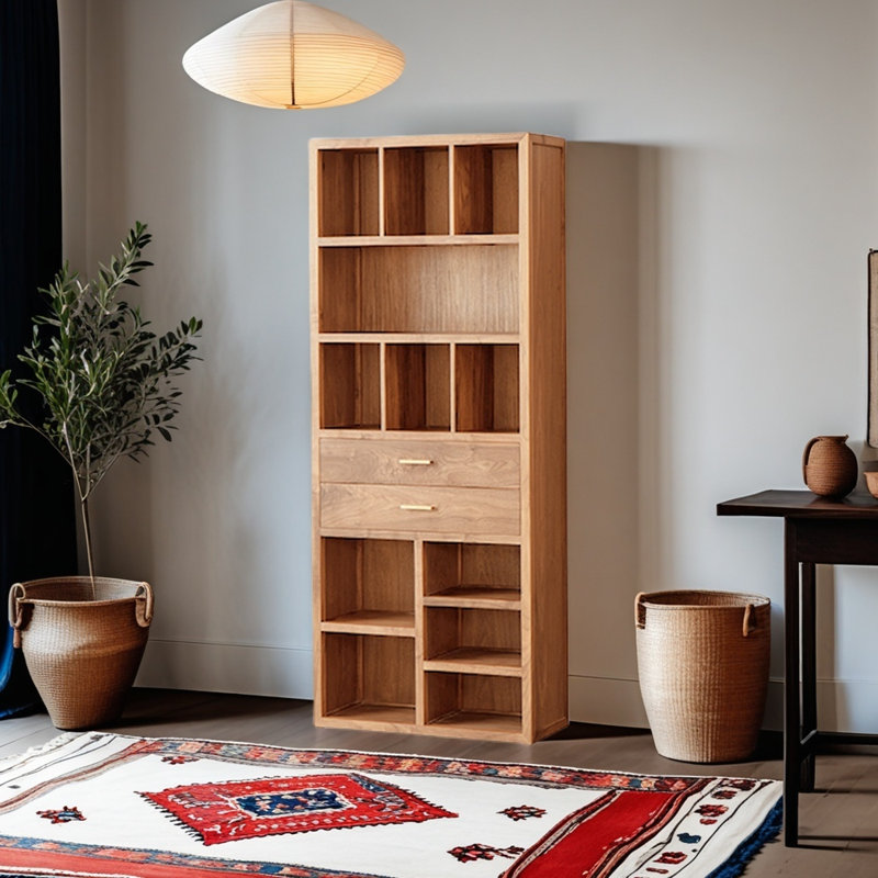 Nouvelle bibliothèque en bois chinois, Burlywood
