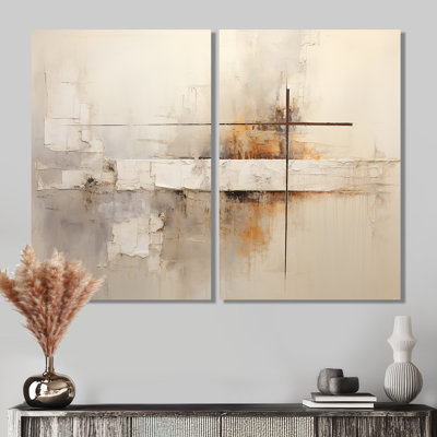 Beige Christianity Cross Of Jessus I - Spiritual Christianity Wall Art