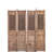 DYAG East 82 in. x 92.9 in. Brown Solid Wood 4 Panel Folding / Bi-Fold Screen Door