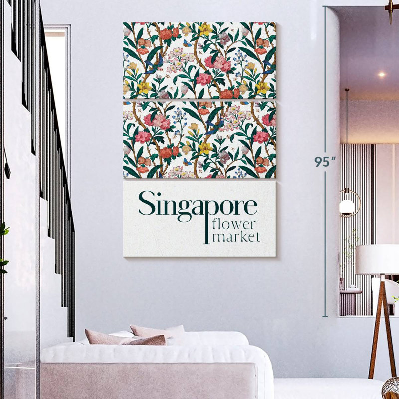 Affiche du marché aux fleurs Harnek, H 74 po x l 48 po