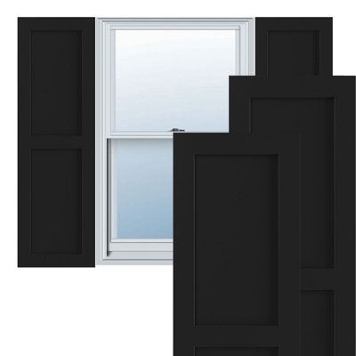 True Fit PVC Two Equal Flat Panel Shutters