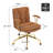 24" W Swivel Upholstered PU Office Chair-1377498470