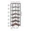 7 Tier Corner Bookshelf Tall Corner Bookcase Storage L-Shaped Organizer