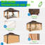 Serre L 12 pi. D Pavillon de jardin en aluminium