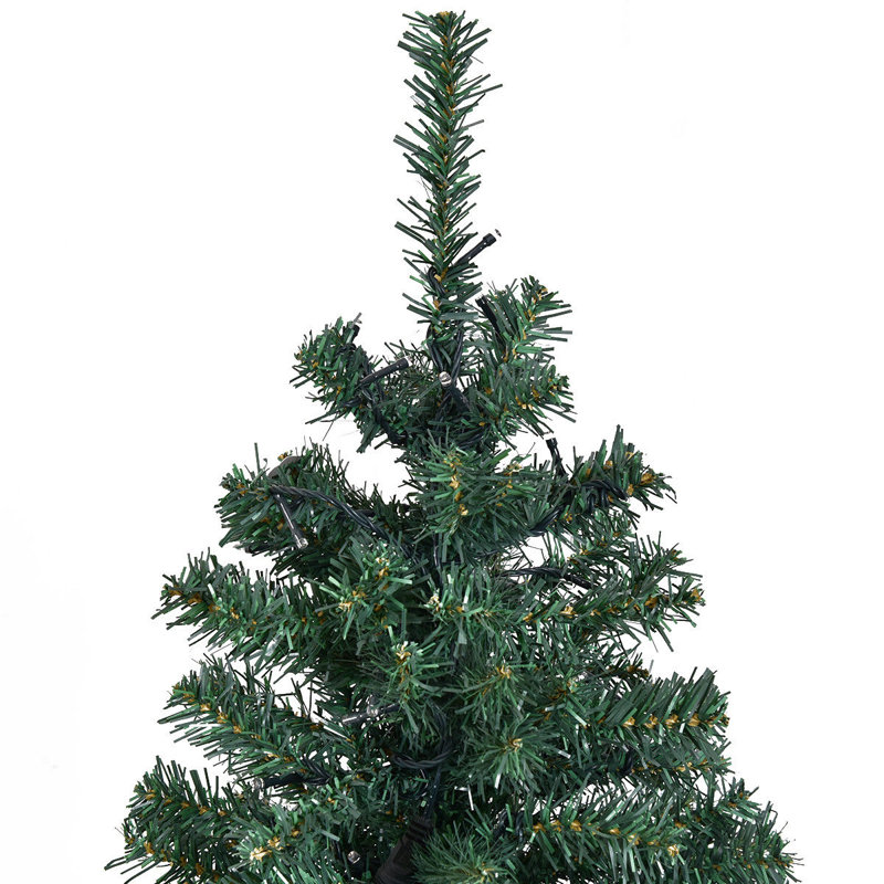 Sapin de Noël artificiel vert avec 150 lumières claires, 108