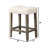 Counter Height Dining Stool Set Of 2, Transitional Style Stool With Footrest Tufted Seat Kitchen Bar Stool, Oak-397143069-397143066