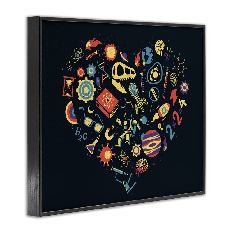 Giclée de science rétro encadrée par Tobe Fonseca, H 11 po x l 14 po, Giclée noire de minuit encadrée