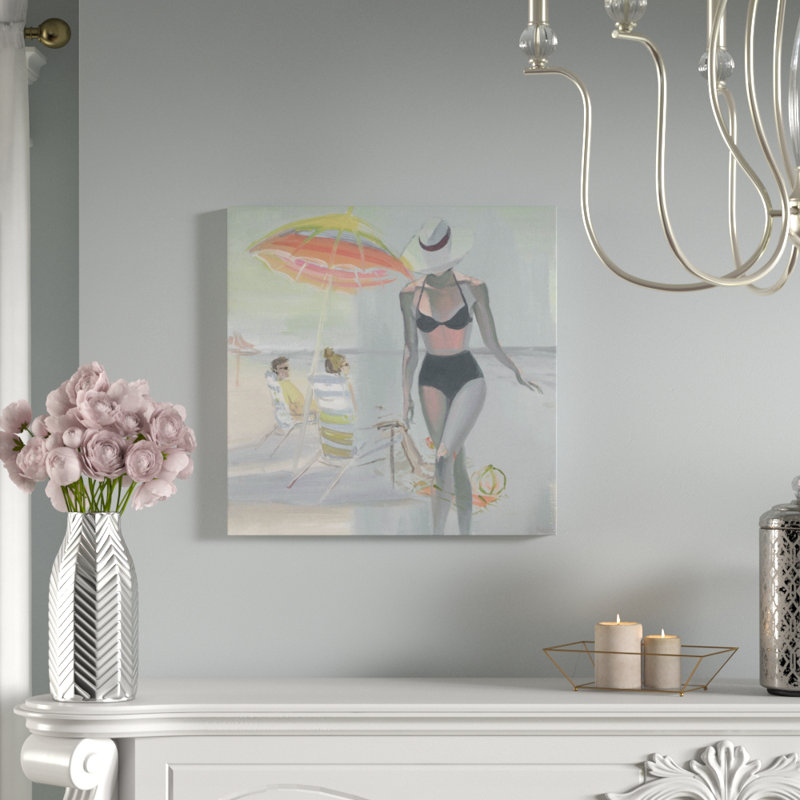 « black tapis bikini poussette », reproduction sur toile tendue, H 18 po x l 18 po