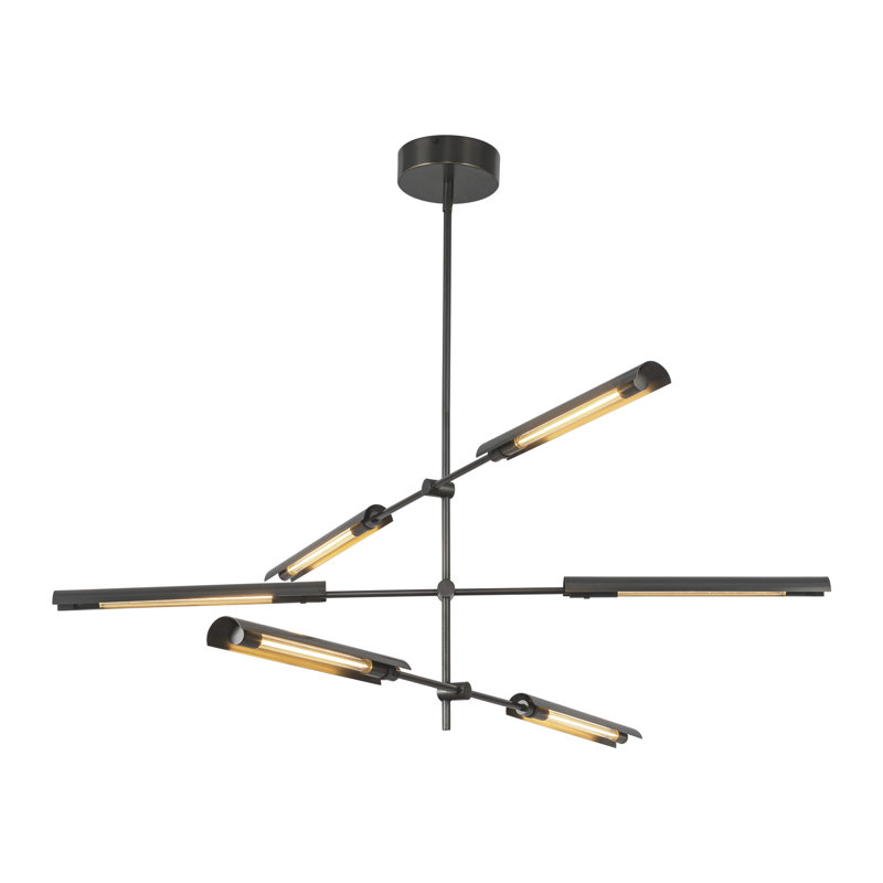 Astrid 6 - Light LED Chandelier, Urban Bronze